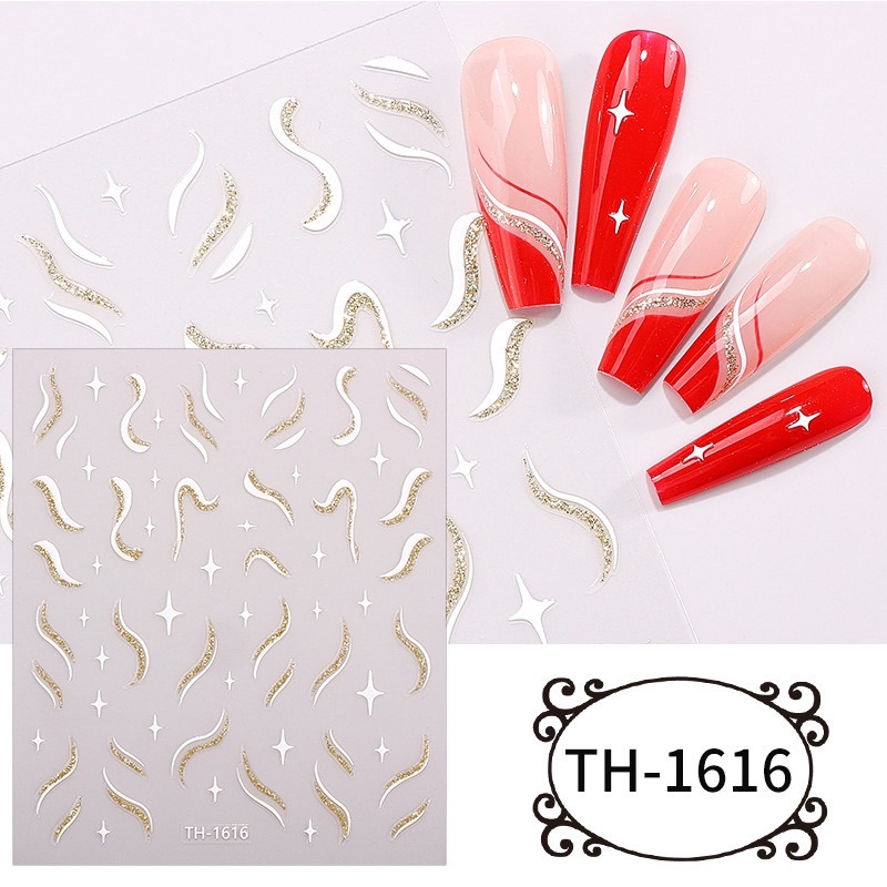 No. สติ๊กเกอร์ตกแต่งเล็บ ลายสวยๆน่ารัก พร้อมส่ง
