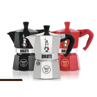 Bialetti หม้อต้มกาแฟ Moka Pot รุ่น Moka Express 6 cup Red omino italian /[BL-0009039]
