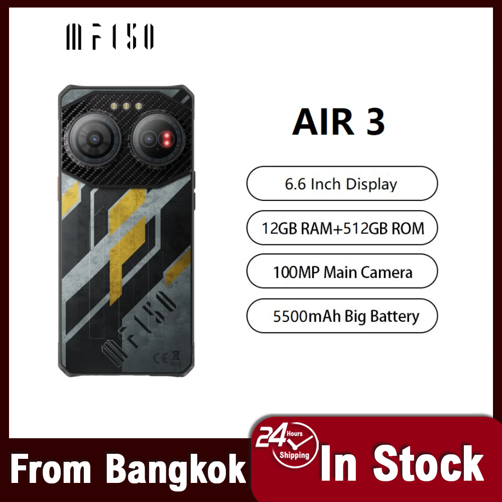 IIIF150 Air3 สมาร์ทโฟนทนทาน 12GB+512GB กล้อง 100MP ระบบปฏิบัติการ Android 14 G96
