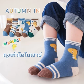 5 คู่/ชุด ถุงเท้ายืดหยุ่น สำหรับเด็ก ลายการ์ตูน ผ้าฝ้ายแท้ นุ่มสบาย สำหรับอายุ 3-12 ปี