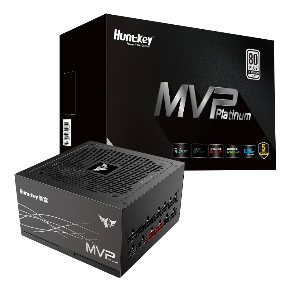 POWER SUPPLY (อุปกรณ์จ่ายไฟ) HUNTKEY MVP P1000 - 1000W (80 PLUS PLATINUM)