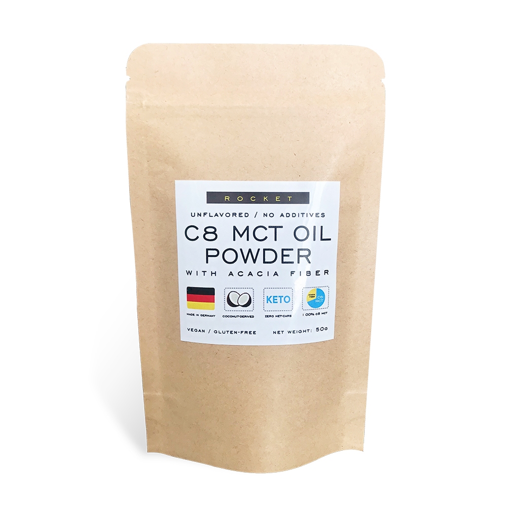ROCKET C8 MCT OIL POWDER | ซี 8 เอ็มซีที ออยล์ พาวเดอร์  | จากมะพร้าว | 50g