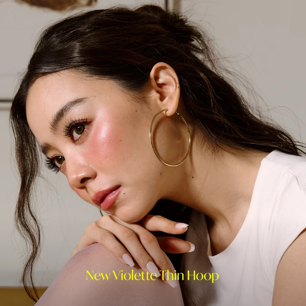Valichain - Violette Thin Hoop Earring