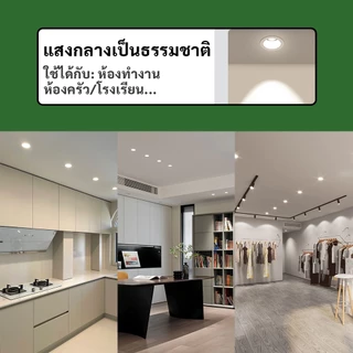 MIMI โคมไฟดาวน์ไลท์ ฝังฝ้า Panel Light LED 9W 12W 18W ดาวน์ไลท์ กลม ติดเพดาน 3สี หลอดไฟ Downlight