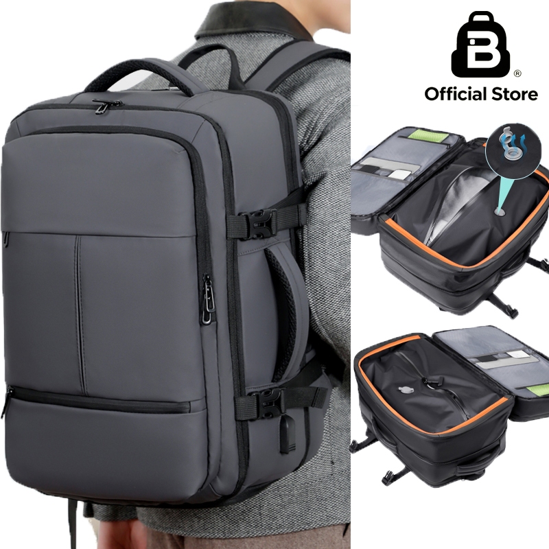 กระเป๋าเป้สะพายหลังแบบสูญญากาศความจุขนาดใหญ่ กระเป๋าเดินทางขยายได้ กระเป๋าเป้สะพายหลังแบบสูญญากาศสำหรับธุรกิจ