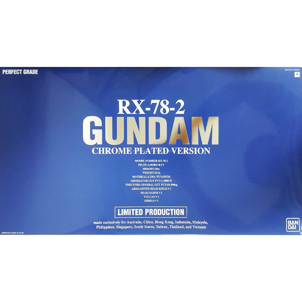 BANDAI PG RX-78-2 Gundam (Chrome plate version)