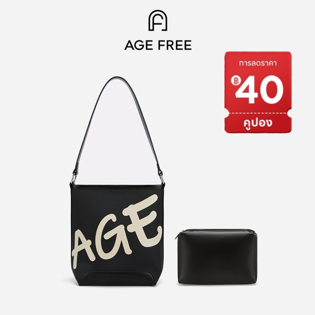 AGE FREE Mini Gabine - กระเป๋าสะพายไหล่ กระเป๋าทรงถัง กระเป๋าถือสำหรับผู้หญิง ความจุขนาดใหญ่ Bucket bag