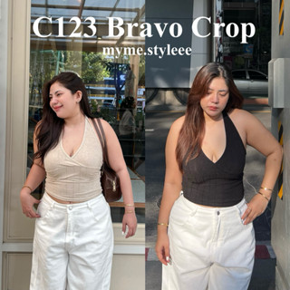 C123 Bravo Crop - ครอปคล้องคอสาวอวบ - myme.styleee