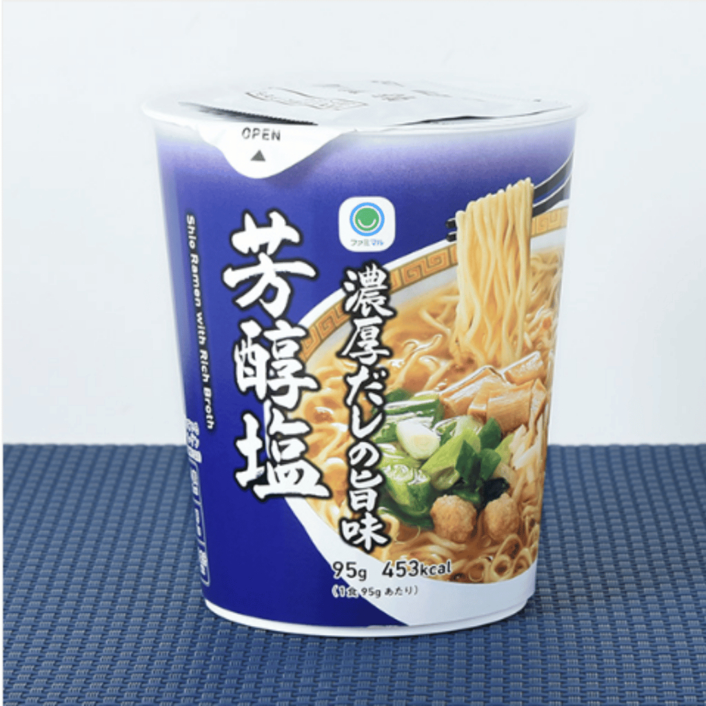 FamilyMart Rich Dashi Mellow Salt Ramen Fried Onion Chips Elegant Instant Cup Noodles Japanese