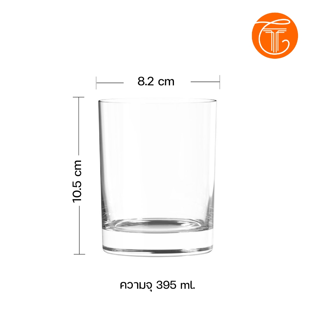 แก้วร็อค FYN DOUBLE ROCK 395 ml. แก้วค็อกเทล ปากแก้วบาง รูปที่ 4