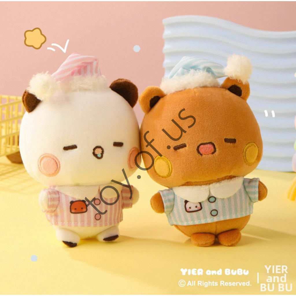 พวงกุญแจตุ๊กตา Bubu Dudu ชุดนอนสุดน่ารัก