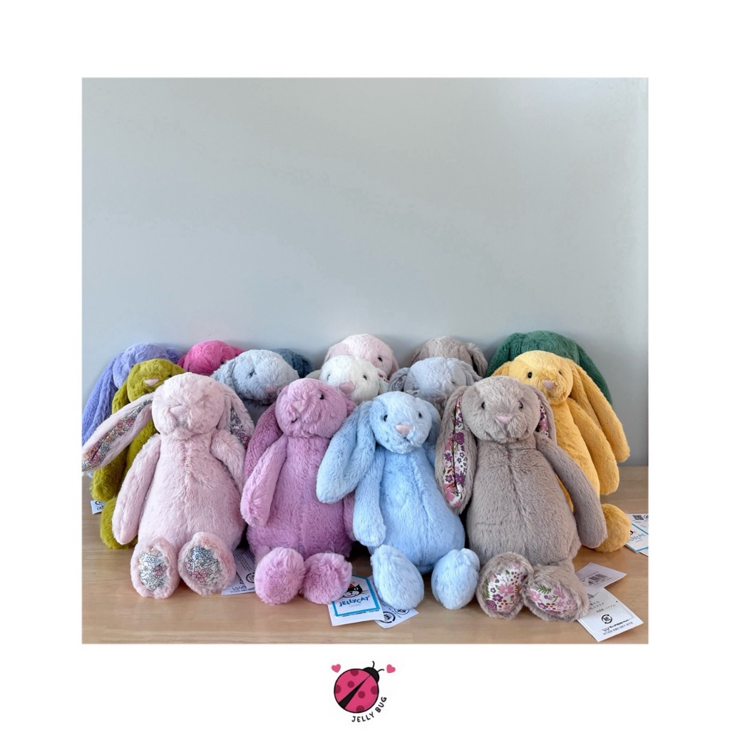 พร้อมส่ง ● Jellycat เจลลี่แคทขนาด 18 cm ● ตุ๊กตา ● ของแท้ ● bunny  ● กระต่าย