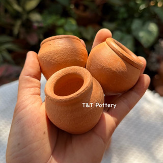 โอ่งน้ำจิ๋ว ขนาด 1.5 นิ้ว โอ่งดินเผา สำหรับปลูกพืชน้ำ