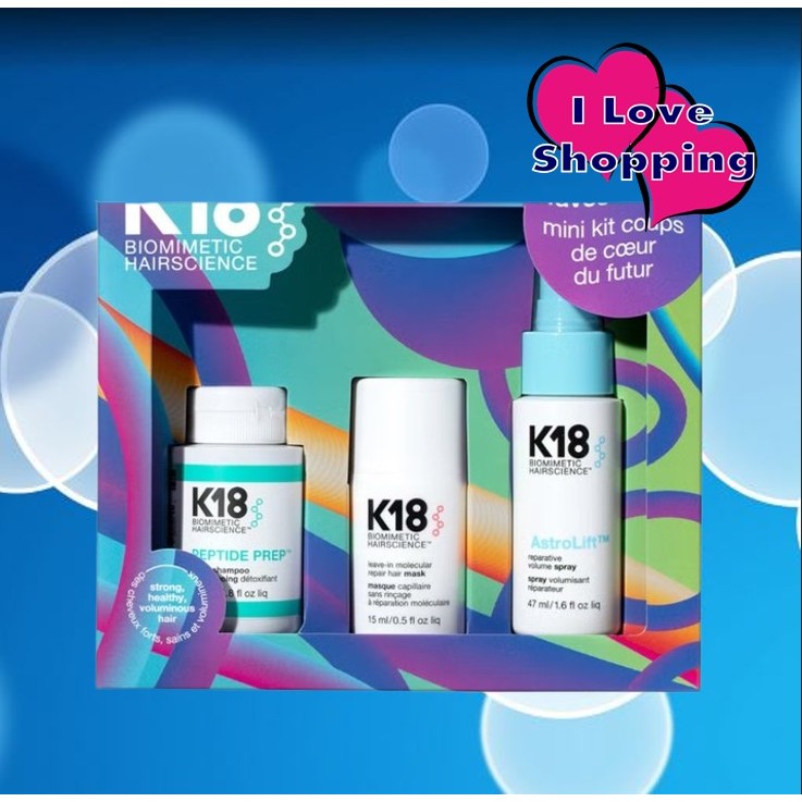 K18 Mini Kit Detox Shampoo 53 ml/Mask 15 ml/Spray 47 ml ผลิตภัณฑ์ดูแลเส้นผมและหนังศีรษะ