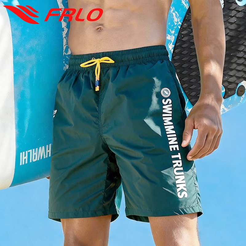 FRLO กางเกงว่ายน้ำผู้ชาย มีซับใน 28-48นิ้ว กางเกงกีฬาผู้ชาย ผ้าเบาพิเศษ แบบแห้งเร็ว ระบายอากาศได้ดี