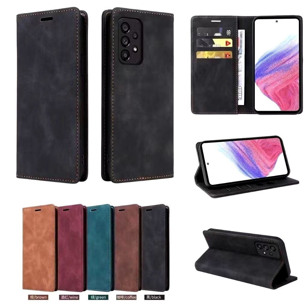 【รุ่นใหม่】เคสฝาพับหนัง สำหรับ Samsung A23 A53 A73 A52 A52S A33 A32 A32 4G A13 4G A72 A12 M12 A02 M02 A03 A02Sตั้งได้