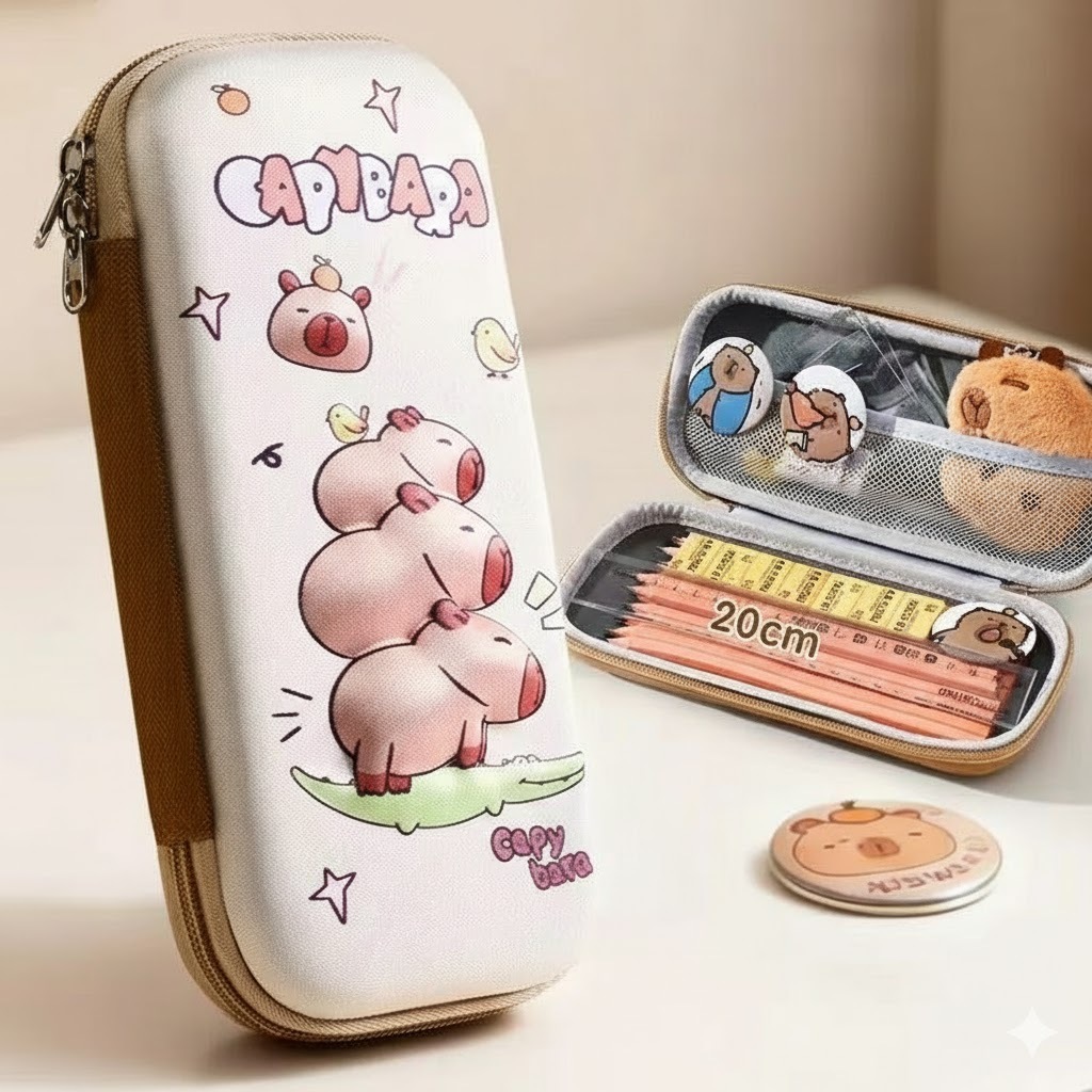 [B3D318] กล่องดินสอ คาปิบาร่า Capybara กระเป๋าดินสอ ลายน่ารัก กล่องใส่อุปกรณ์การเรียน กล่องดินสอ 3 มิติ ดีไซน์น่ารัก สำห - รูปที่ 4