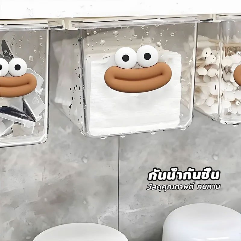 กล่องลิ้นชัก ใส ใต้โต๊ะ ติดผนัง ประหยัดพื้นที่ เปิดปิดลื่น มองเห็นของชัด - รูปที่ 4