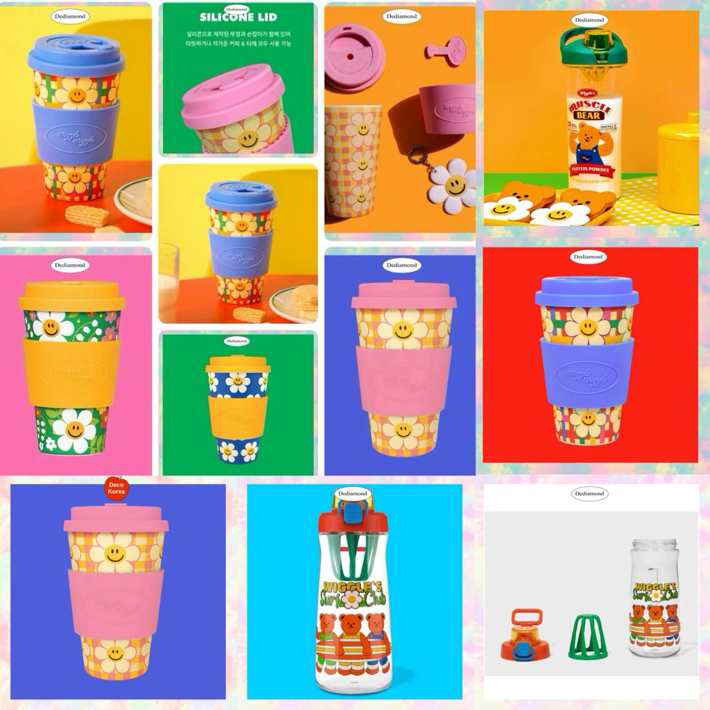 พร้อมส่ง แก้วมัคไม้ไผ่ Wiggle Wiggle Bamboo Mug Cup 400ml แก้วน้ำ แก้วเยื่อไผ่ แก้วมัคลายน่ารัก แก้ว
