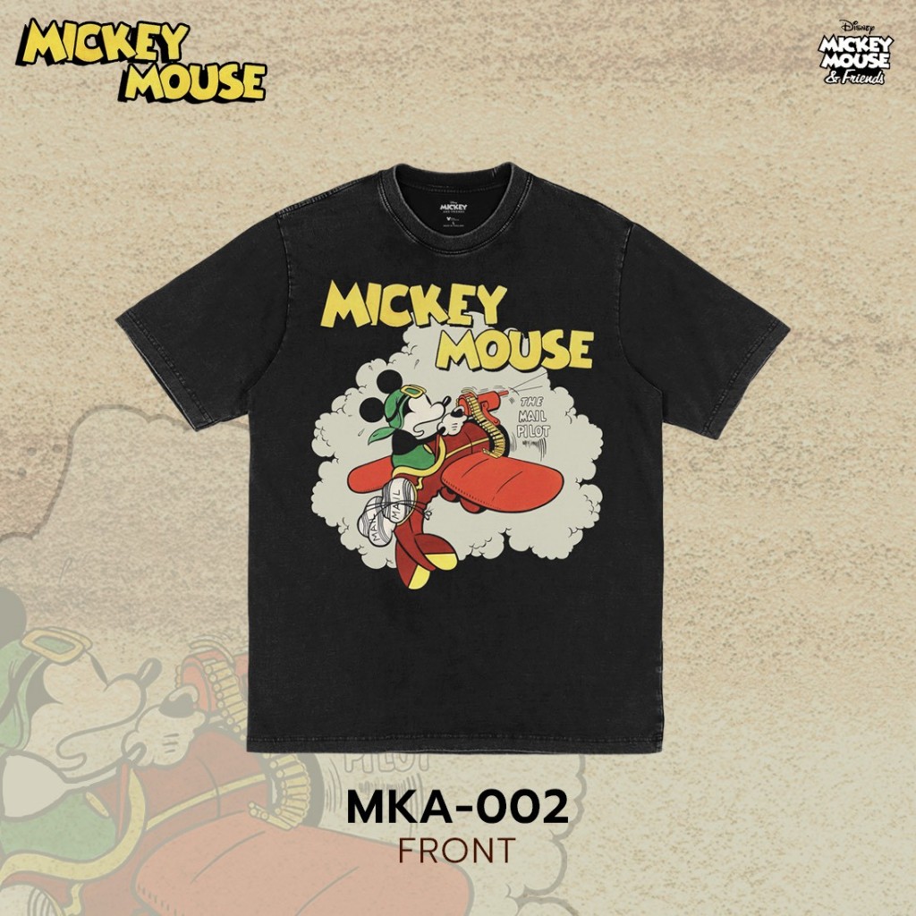 Power 7 Shop เสื้อยืดการ์ตูน "Mickey Mouse" ลิขสิทธ์แท้ DISNEY(MKA-002-ผ้าฟอก) — صورة 2