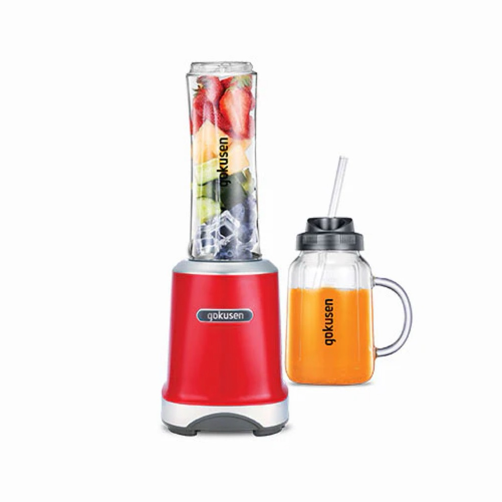 [ใช้แค่2 ครั้ง]Gokusen เครื่องปั่นน้ำผักผลไม้ Mix & Go รุ่น GTS-300 สีแดง