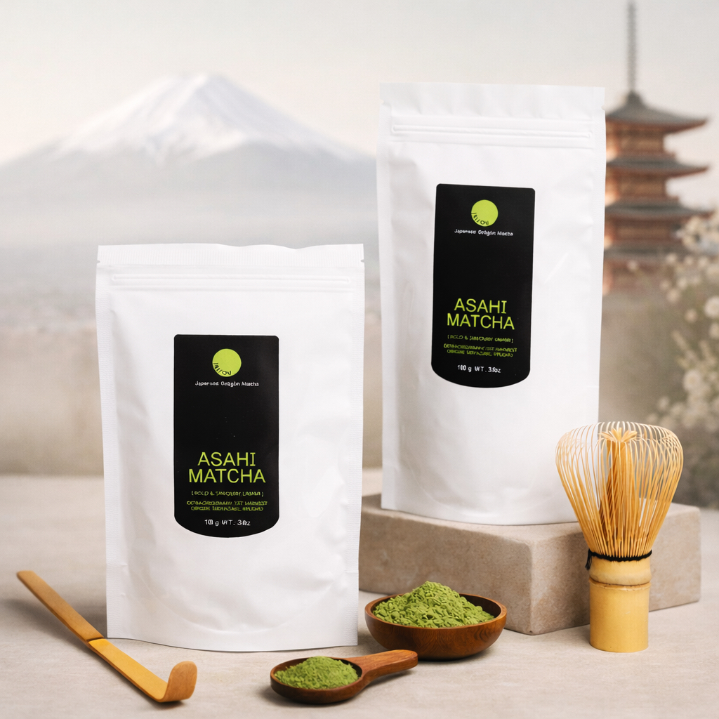 IKiJOU CHA ผงมัทฉะฤดูกาลแรก โทนสาหร่าย ASAHI MATCHA 30g.