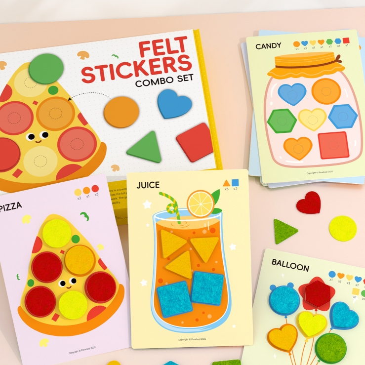 Pinwheel Felt Stickers | ของเล่นศิลปะ DIY ของเล่นเสริมพัฒนาการ ของเล่นเด็ก