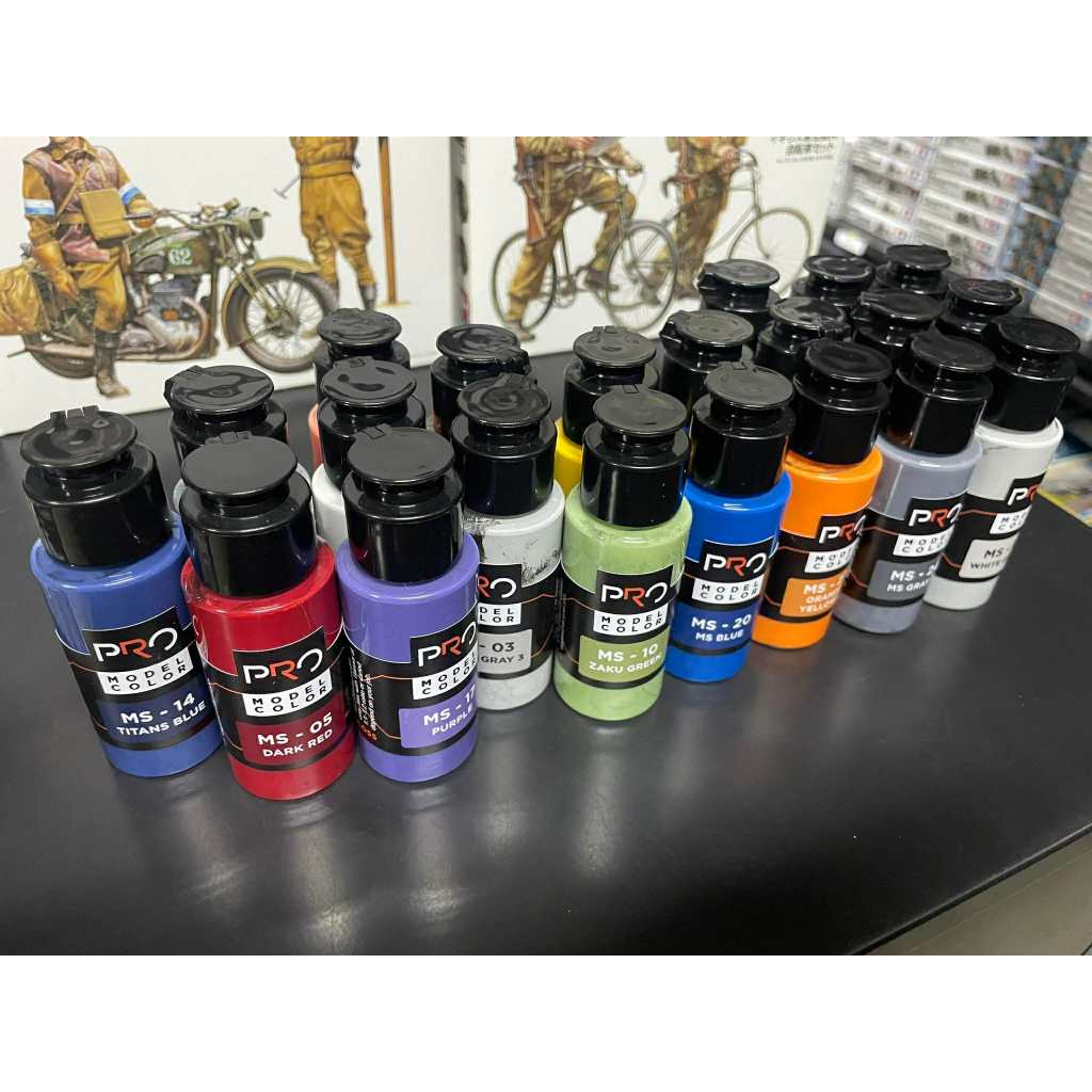 สี อะคริลิค เชื้อ ทินเนอร์ PRO MODEL COLOR ขนาด 30ml รหัส MS แนวอนิเม การ์ตูน ราคา ถูกที่สุด ดีลบีเคเค แกลเลอรีภาพที่ 2
