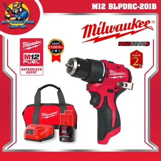 มิลวอกี้ Milwaukee ชุดสว่านกระแทกไร้สาย 12V ขนาด 10มิล แรงบิด 40Nm. รุ่น M12 BLPDRC-201B
