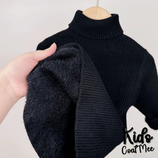 สเวตเตอร์คอเต่าไหมพรมผ้าร่องบุขนฟลีส สำหรัเด็ก KS49 JORY SWEATER