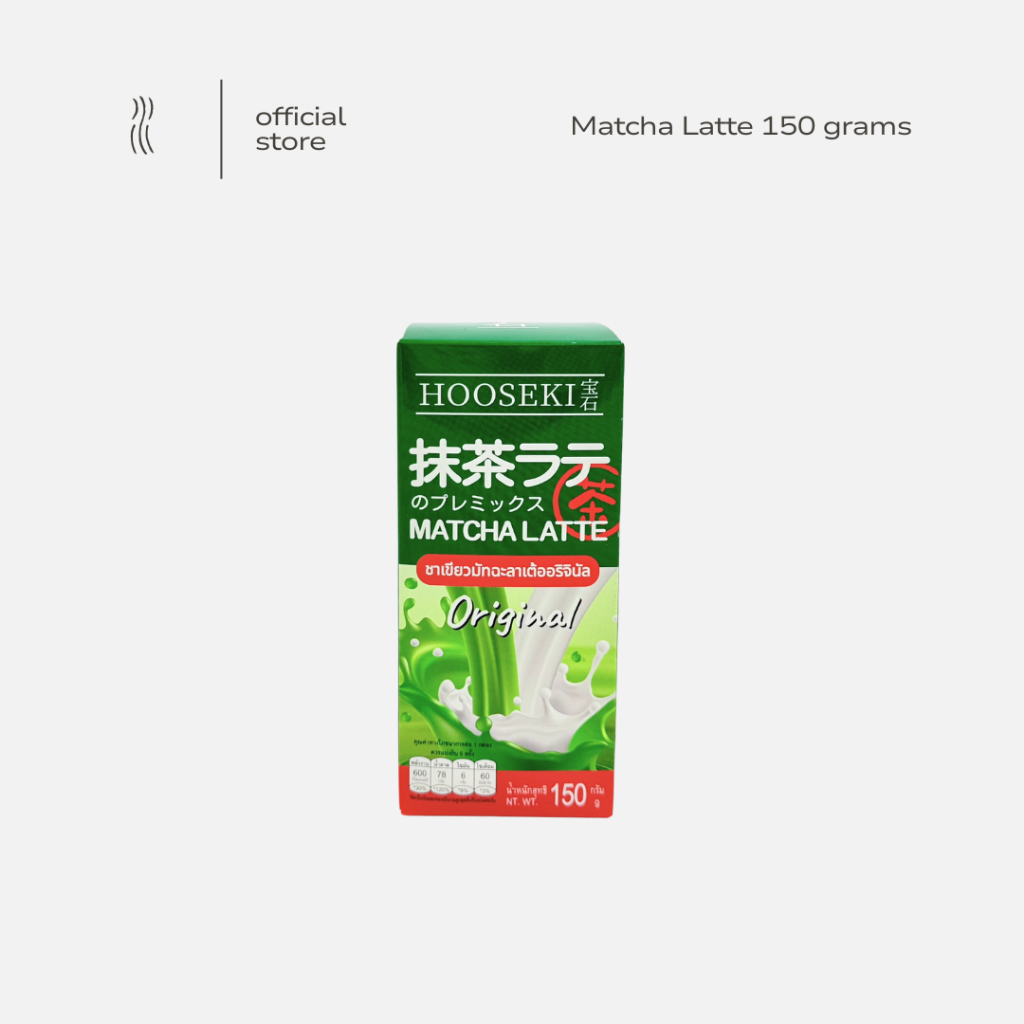 HOOSEKI | Matcha Latte | 6 Sachets | มัทฉะลาเต้
