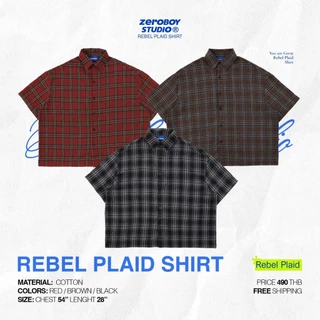 ZEROBOY® —REBEL PLAID SHIRT เสื้อเชิ้ตแขนสั้นลายสก็อต