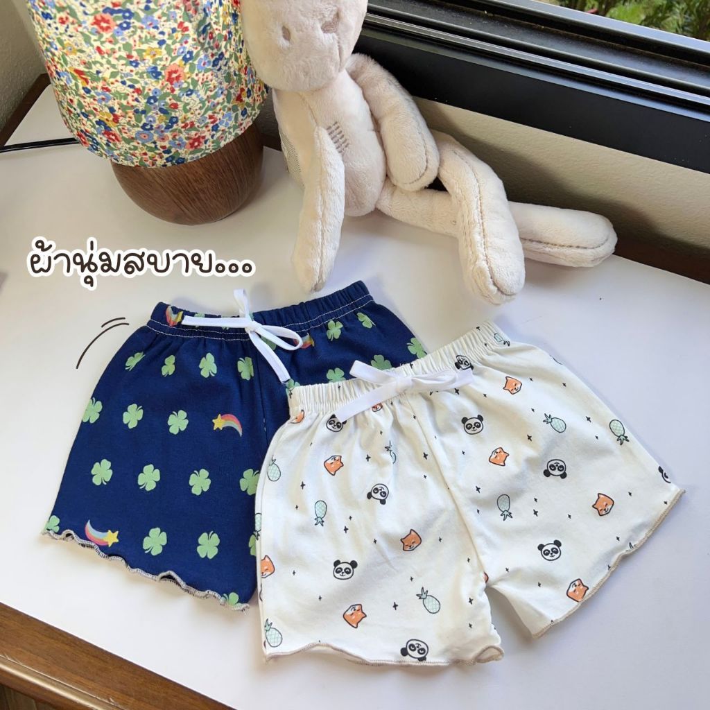 FUFU เสื้อแฟชั่นเด็กผู้หญิง ขาสั้นเด็ก 🩳 ขอบระบาย 🎀 เด็ก1-10ปี เนื้อผ้าคอตตอนบางเบา ใส่สบาย (RFS-6) - รูปที่ 5