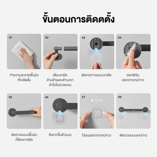 ECOCO อุปกรณ์จัดเก้บระเบียนภายในบ้าน ของใช้อเนกประสงค์ ราวแขวนผ้า ตากผ้า ติดตั้งง่าย ไม่ต้องเจาะผนัง มีหลายขนาดให้เลือก