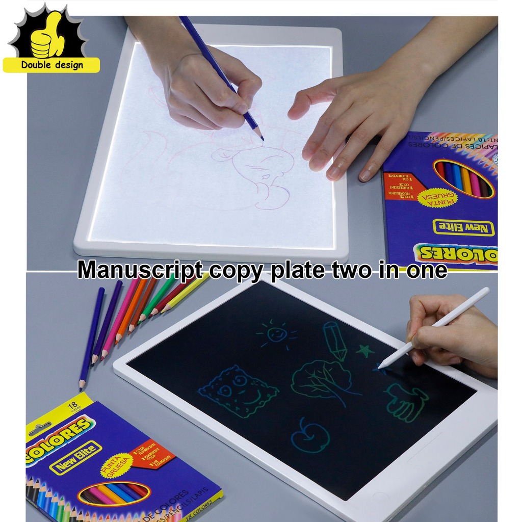 LED กระดานวาดภาพ A4 A3 A2 หรี่แสงได้ 3 ระดับ คัดลอกบอร์ด ใช้ไฟจาก usb