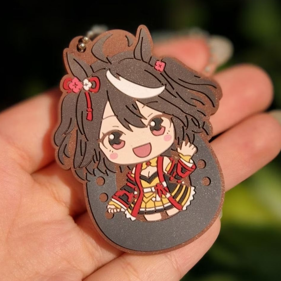 [พร้อมส่ง] Uma Musume Pretty Kitasan Black Starp Keychain สาวม้า พวงยาง