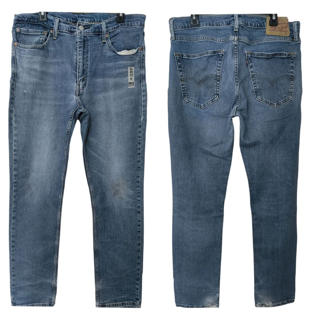 รหัส c.2973 ตำหนิลีวาย รุ่น511 เอว36 ยาว43 ปลายขา7.5 ยีนส์ชายมือสอง