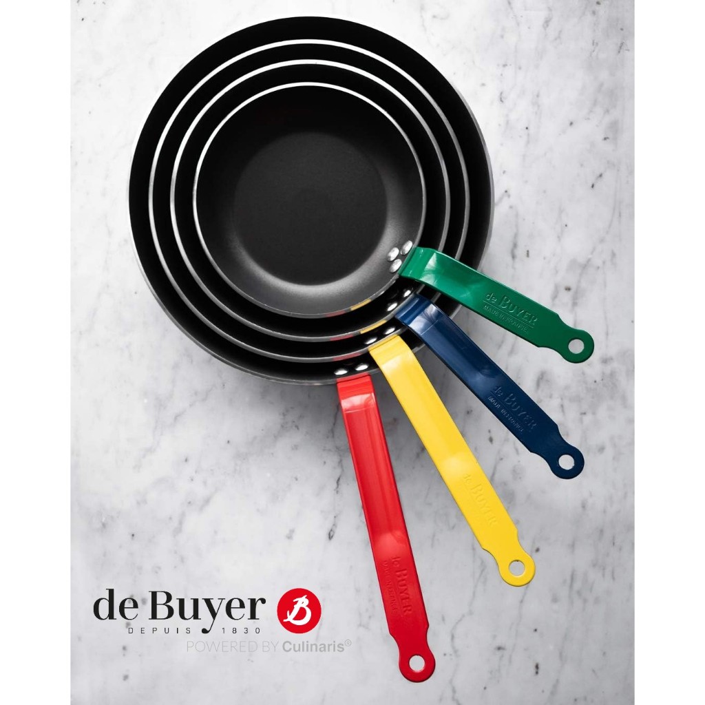 de Buyer France 8450/8440/8470/8460 CHOC RESTO INDUCTION, Non-Stick round pan Ø24 cm. / กระทะทอดไม่ติด