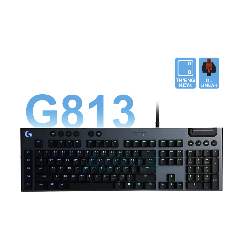 [มือ 2] Keyboard Gaming Logitech G813 (Switch GL Red /Red Switch / GL Linear)