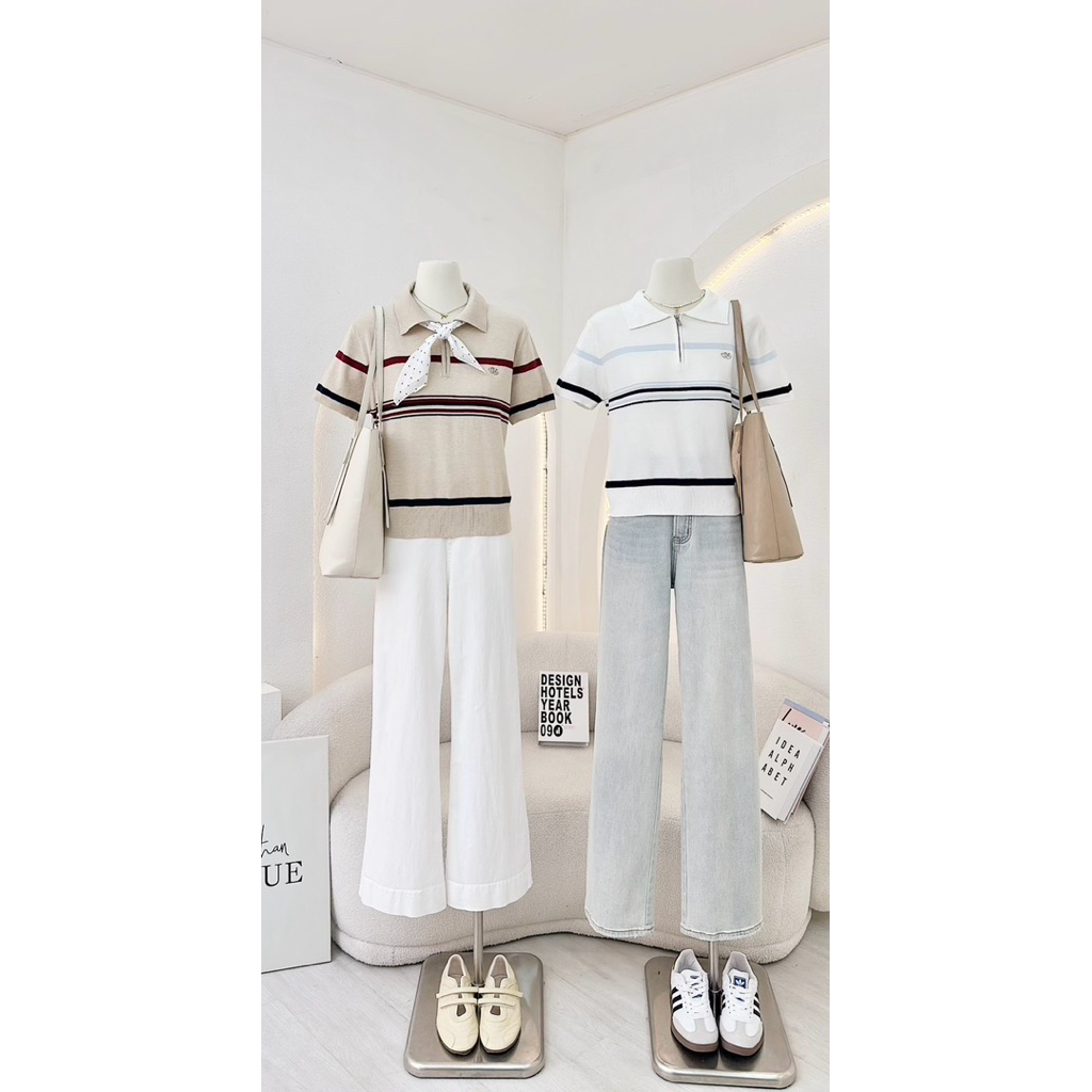 PANISA เสื้อโปโลไหมพรมซิปหน้า (สาวอวบใส่ได้) ราคา ถูกที่สุด ดีลบีเคเค แกลเลอรีภาพที่ 5