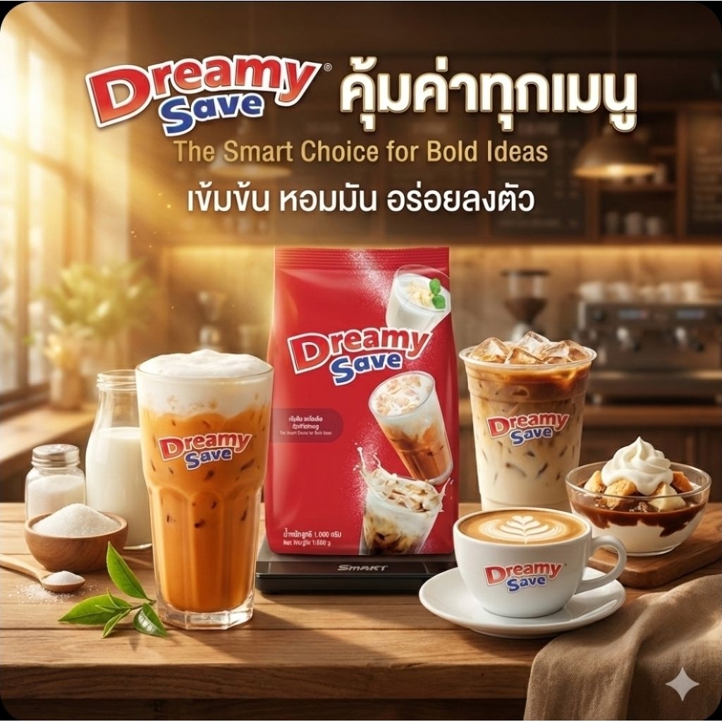 🍦DreamySave  ครีมเทียม ดรีมมี่ เซฟ ขนาด 1,000 กรัม.🍦