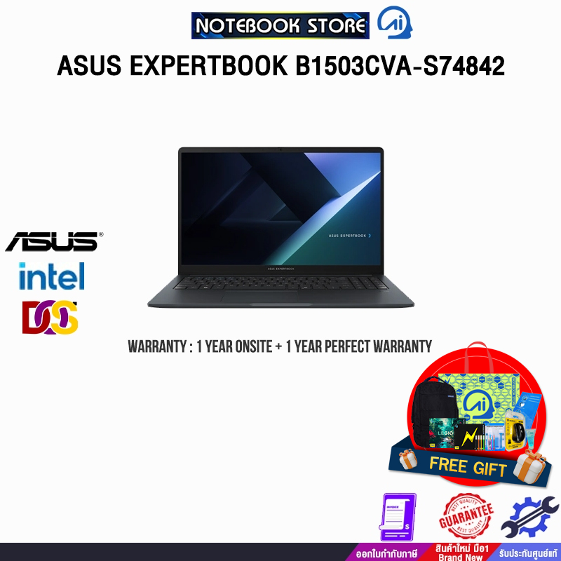 ASUS EXPERTBOOK B1503CVA-S74842/i5-1334U/ประกัน 3 YEARS Onsite+1YearPerfectWarranty/BY NOTEBOOK STOR