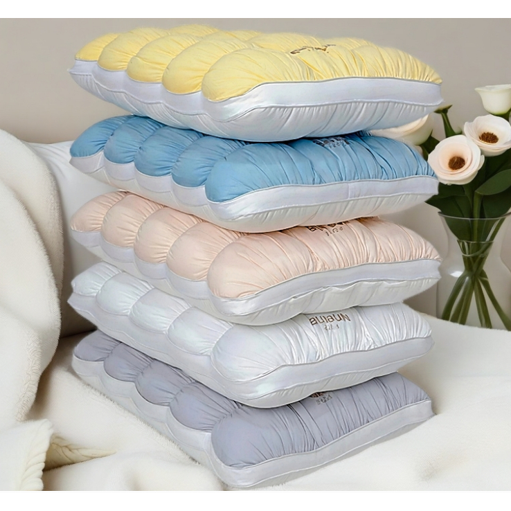 NEW!! BUN BUN (1แถม1)หมอนบล็อคต้นคอ 3D วัสดุปลอดภัย ระบายอากาศดี ไม่อับชื้น ดีไซน์ซิปด้านข้าง ทำความสะอาดง่าย ลดอาการปวด