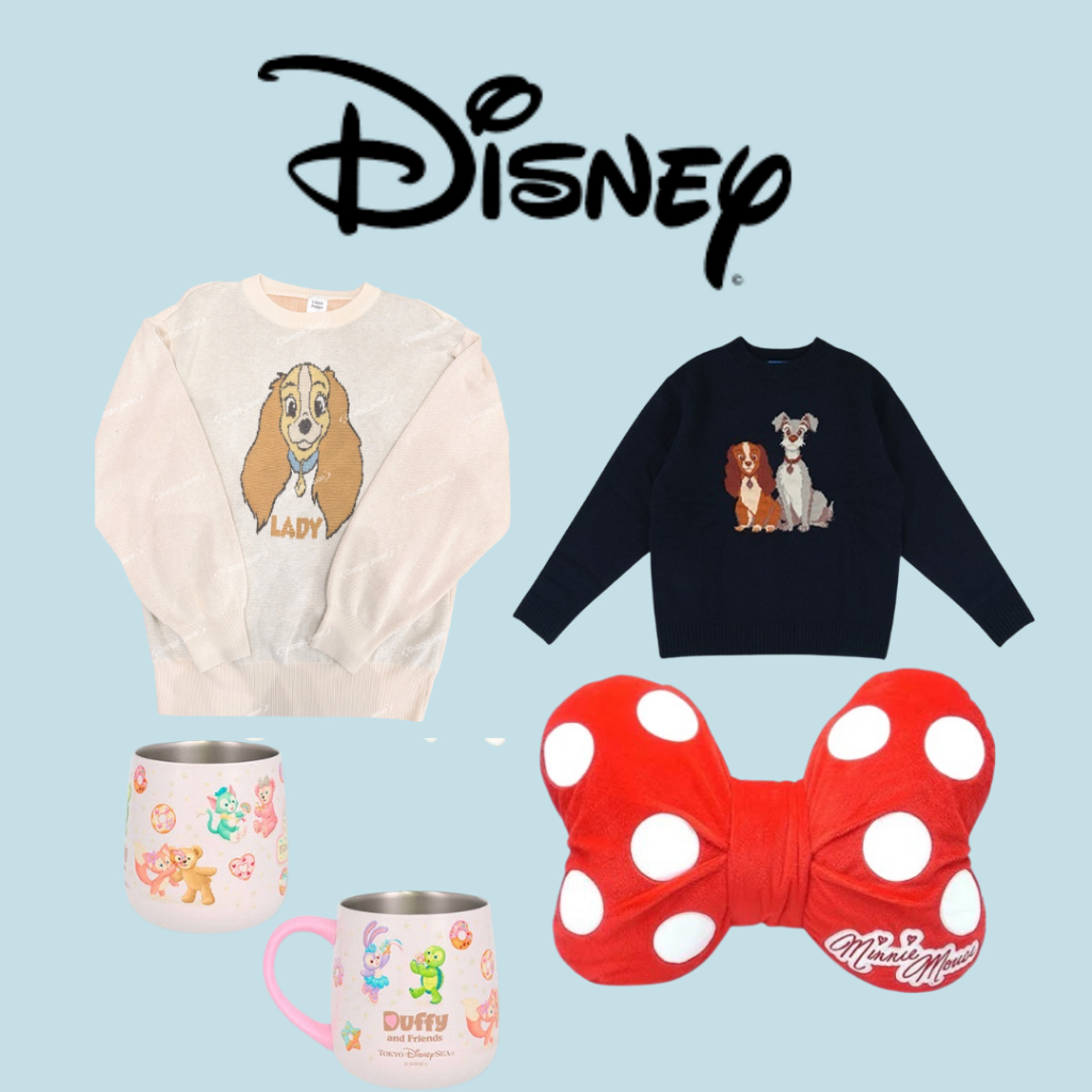 พวงกุญแจ/เสื้อ/หมอน/แก้วน้ำ Disney Lady and the tramp /Minnie mouse (พร้อมส่งในไทย) Disneys ของแท้นำเข้าจากญี่ปุ่น