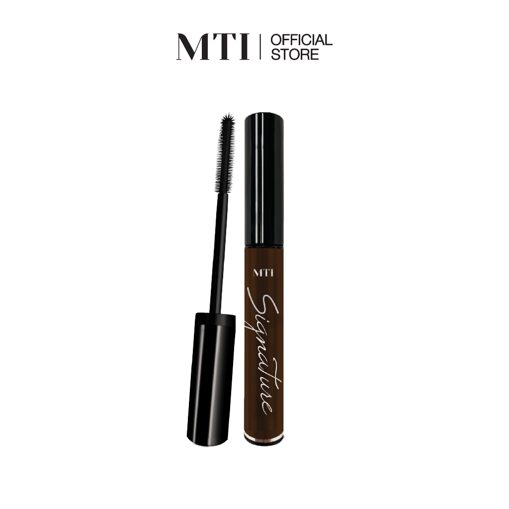 MTI Sign Collection มาสคาร่าย้อมคิ้ว สีน้ำตาลเข้ม ปัดขนคิ้วให้เข้ารูป ใช้ง่าย กันน้ำ ขนาด 4 กรัม CBEZ