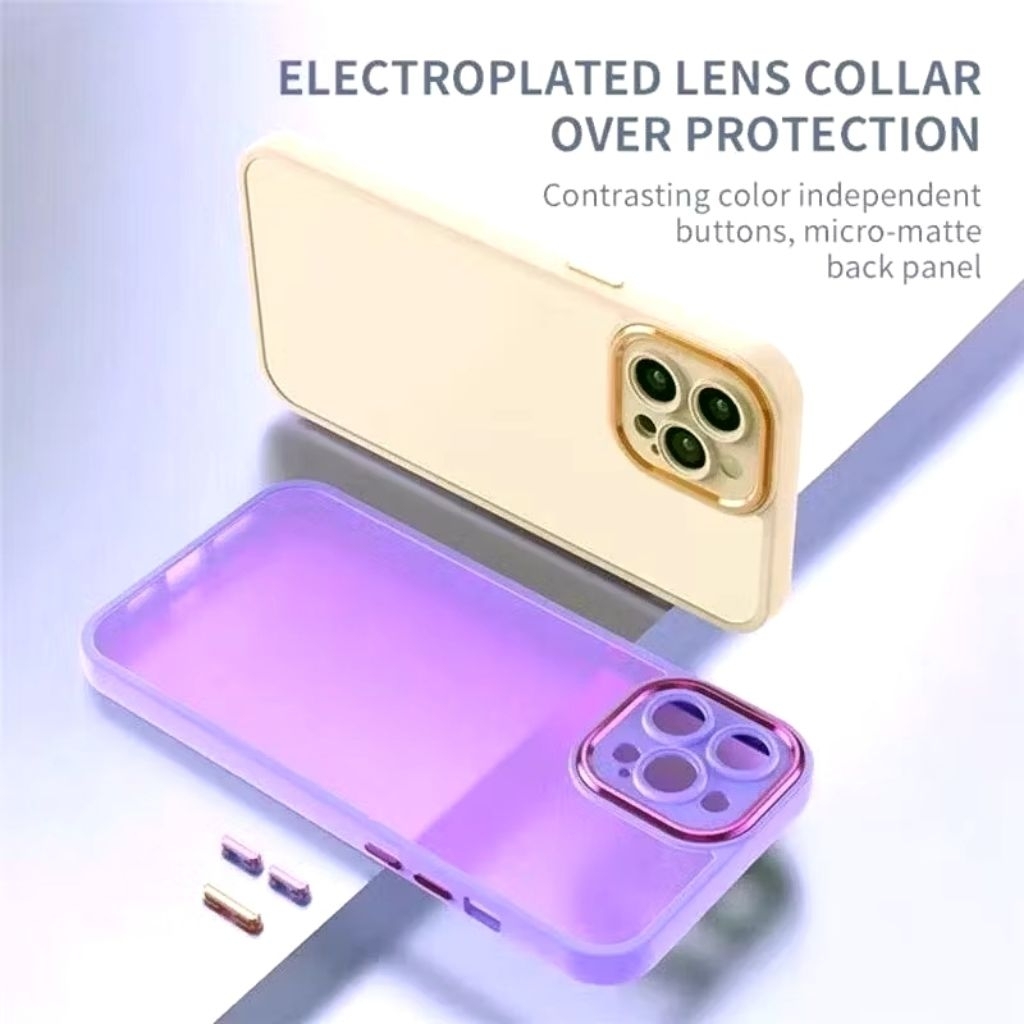 【รุ่นใหม่】เคสขอบสีหลังด้าน สำหรับ Vivo Y16 Y15S Y01 Y01A Y35 Y21 Y21T T1X Y33S เคสกันกระแทก - รูปที่ 4