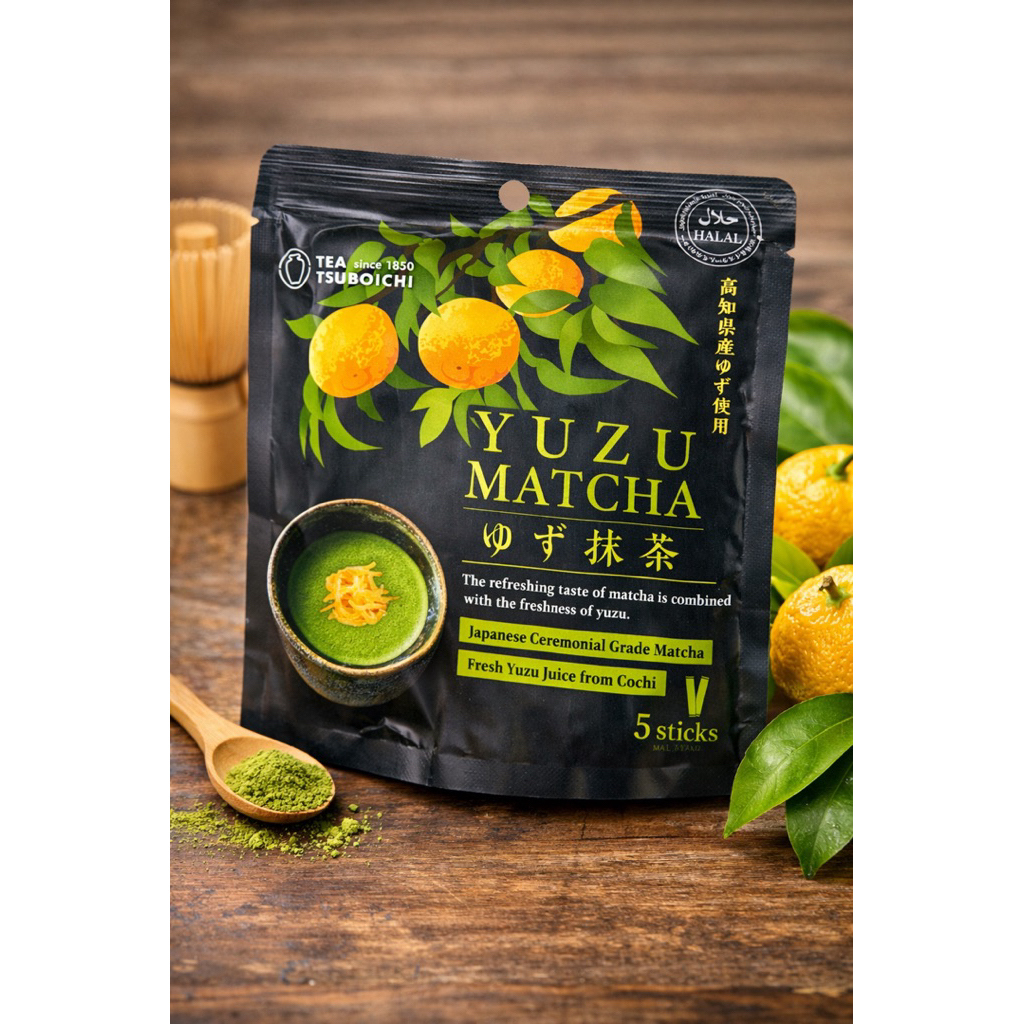 พร้อมส่ง🇹🇭🇯🇵 ยูซุมัทฉะญี่ปุ่นแท้ Tsuboichi Yuzu Matcha (5 Sticks) มัทฉะพิธีการ + ยูซุจาก Kochi หอมละ