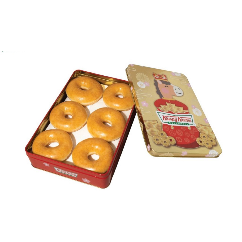 Krispy kreme original6ชิ้นบรรจุกล่อง(ใหม่จากร้านทุกวัน)