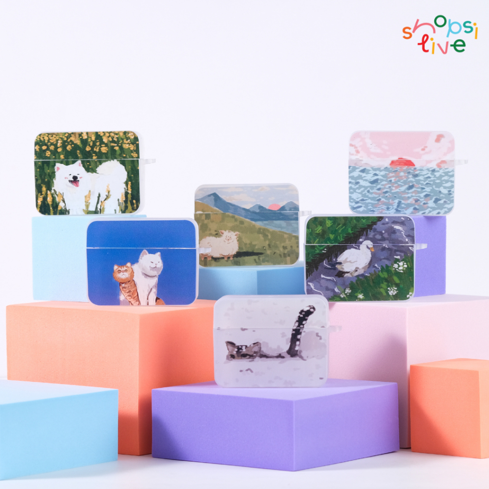 เคส AirPods Gen4 2024 HAPPY BLOCK สำหรับใช้กับ AirPods Gen4, AirPods Pro2, AirPods Gen3 เคสซิลิโคนแข็ง ขุ่น SHOPSITIVE