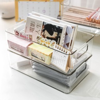 กล่องเก็บของใสอะคริลิก กล่องจัดแต่งเครื่องสำอางบนโต๊ะ กล่องเ…